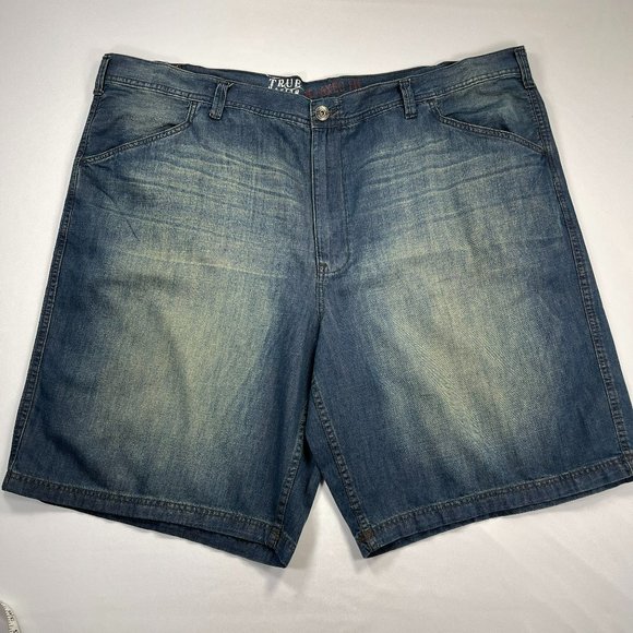 True Nation Other - True Nation,  Relaxed Fit, Jean Shorts, Big and Tall Size 52, Distressed Jeans